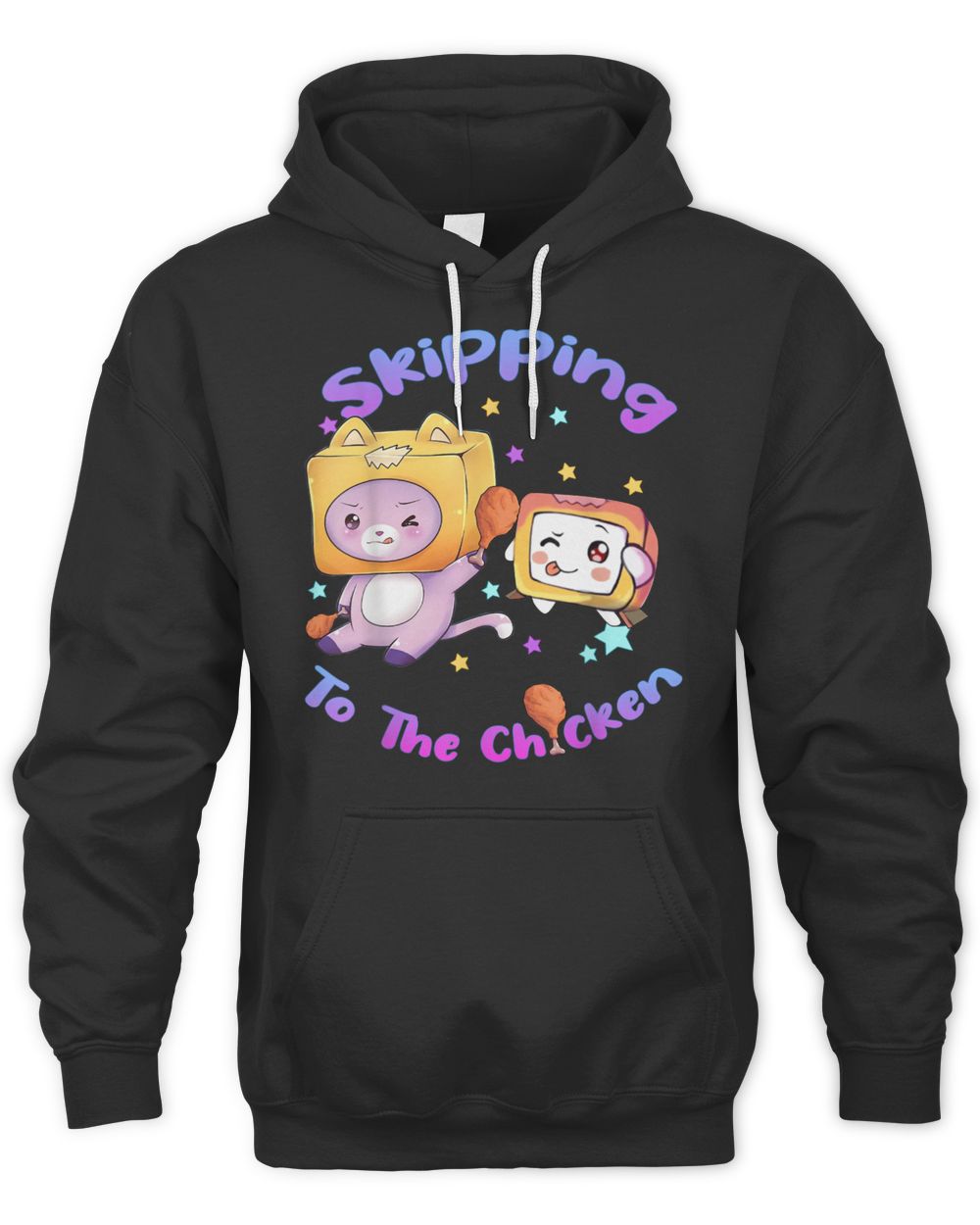 Skipping To The Funny Chicken Retro Lanky Art Box Video Game Shirt