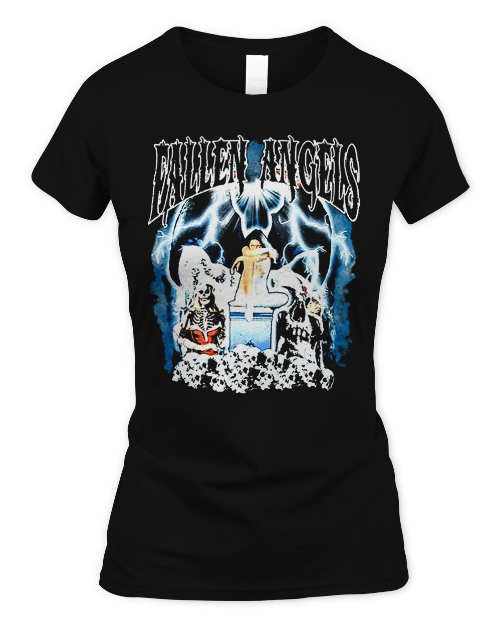 Techwear On Clothing Vintage Lightning Skull Shirt