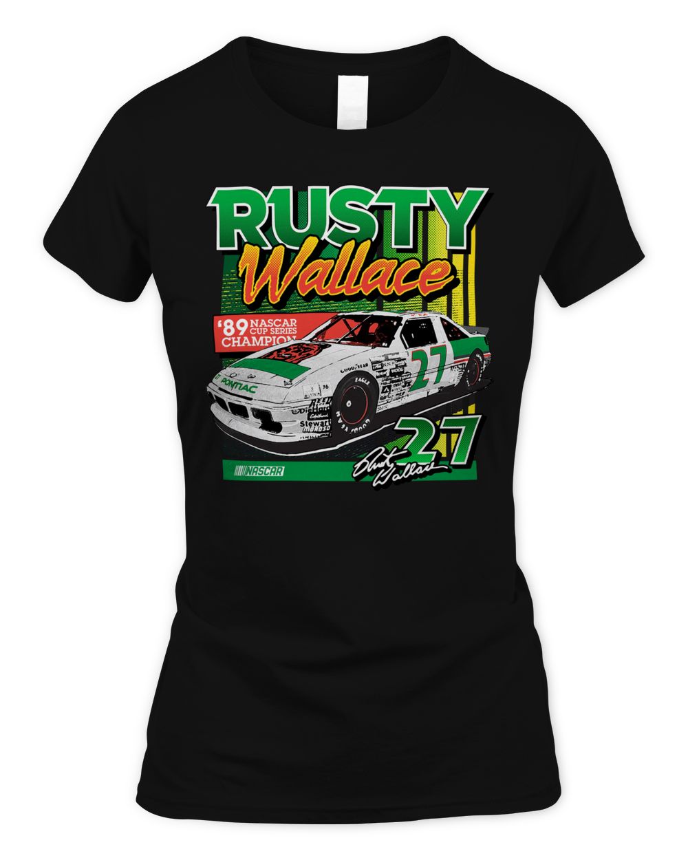 Rusty Wallace Checkered Flag '89 NASCAR Cup Series Champion Shirt