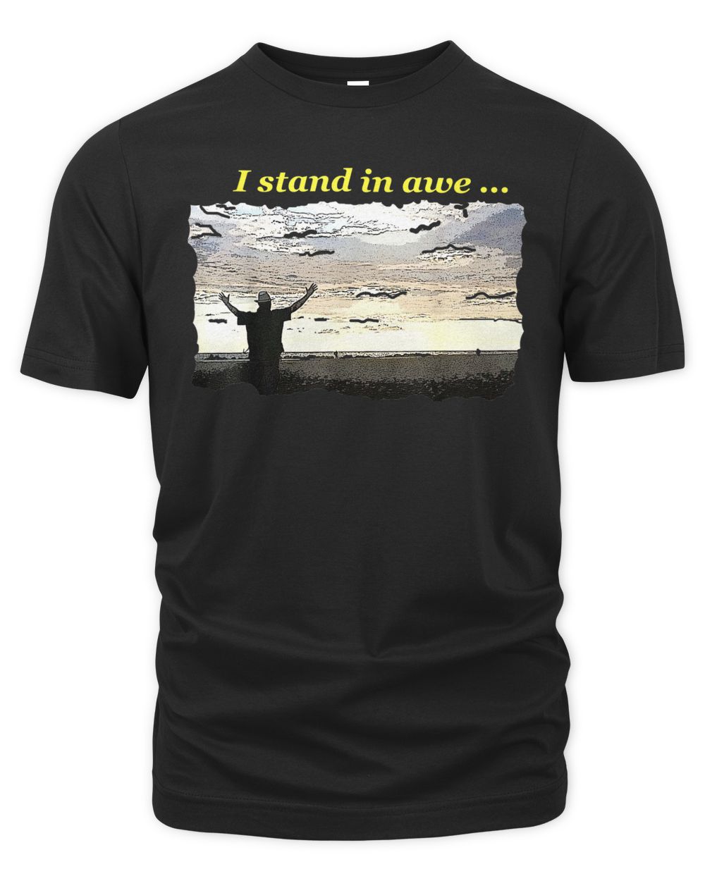 Chaplain Russ Arms Raised I Stand In Awe Shirt