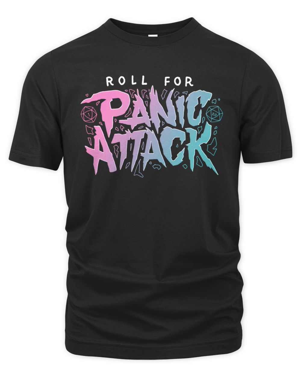 Dimension 20 Merch Roll For Panic Attack Shirt