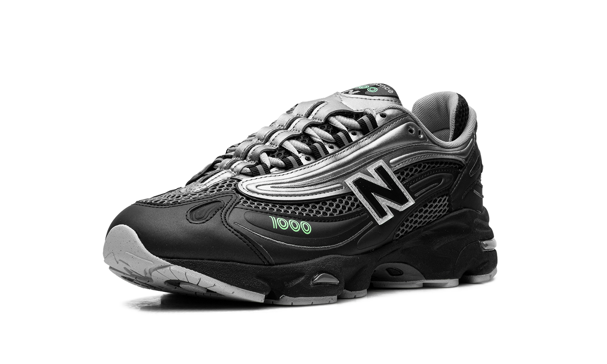 1000 "Dark silver metallic/lime leaf" M1000T