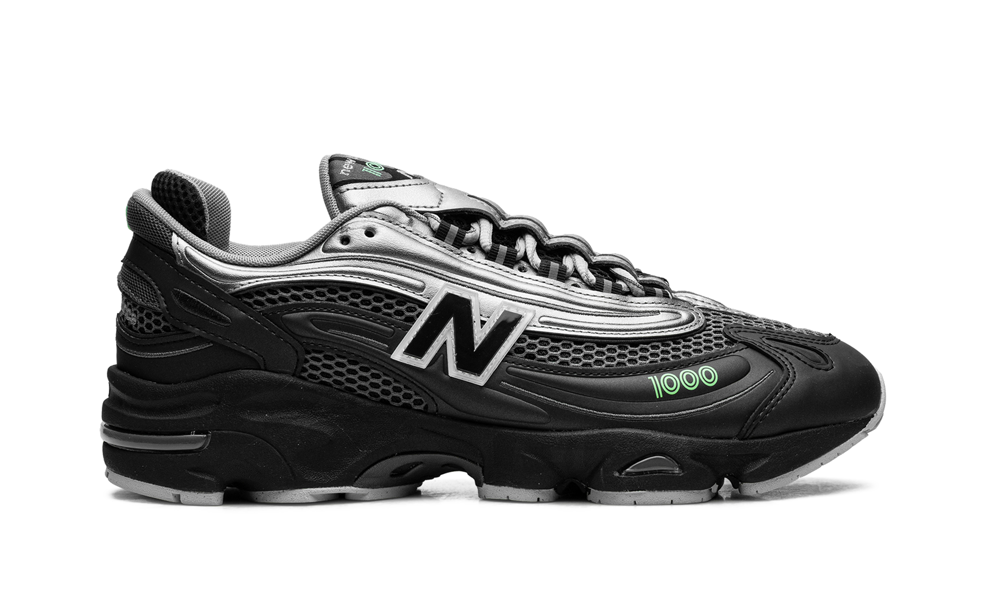 1000 "Dark silver metallic/lime leaf" M1000T