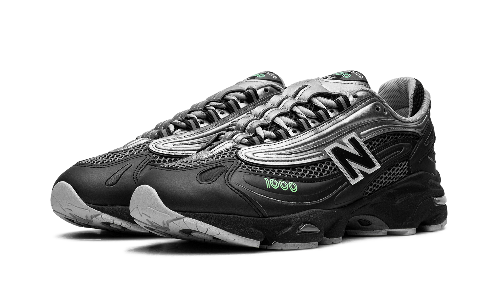 1000 "Dark silver metallic/lime leaf" M1000T