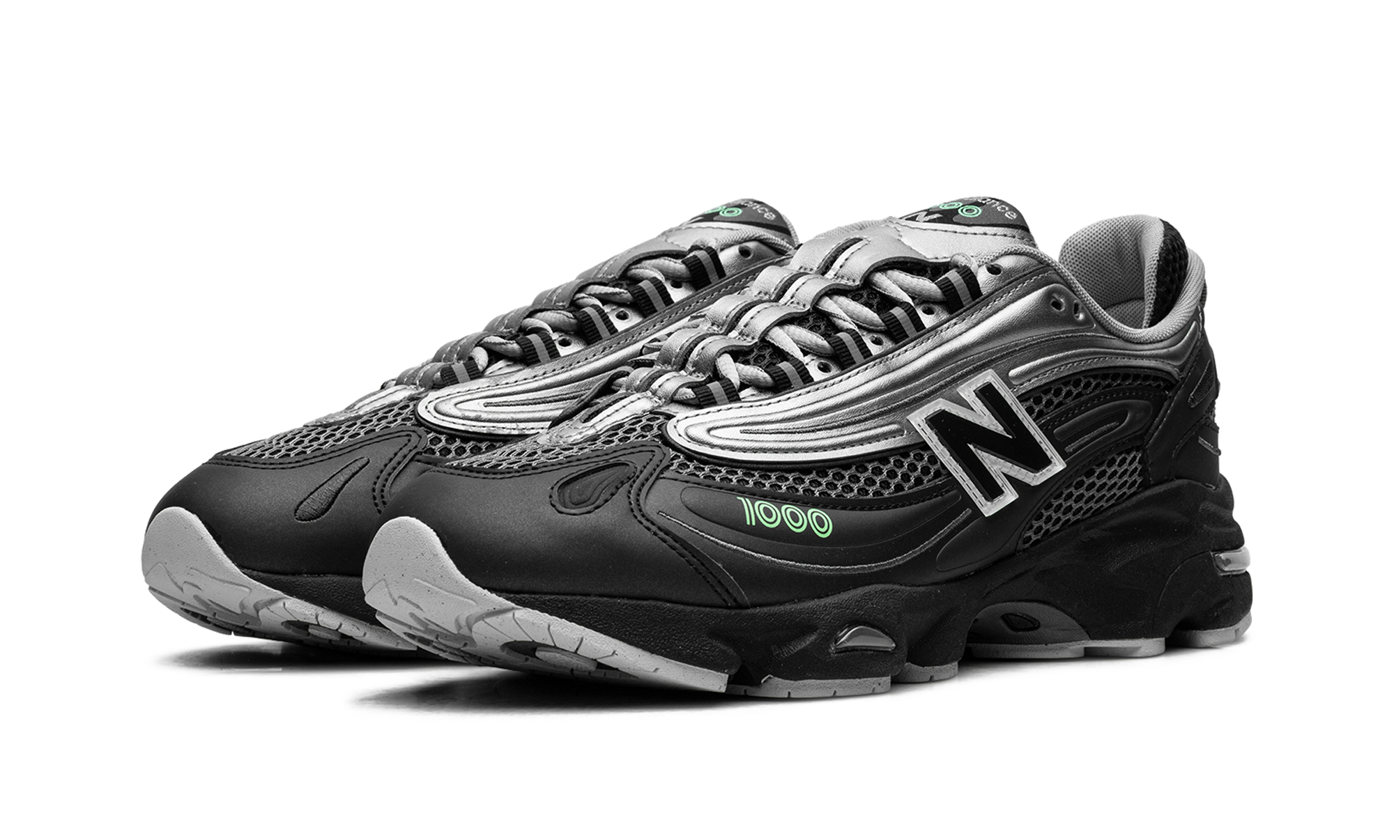 1000 "Dark silver metallic/lime leaf" M1000T
