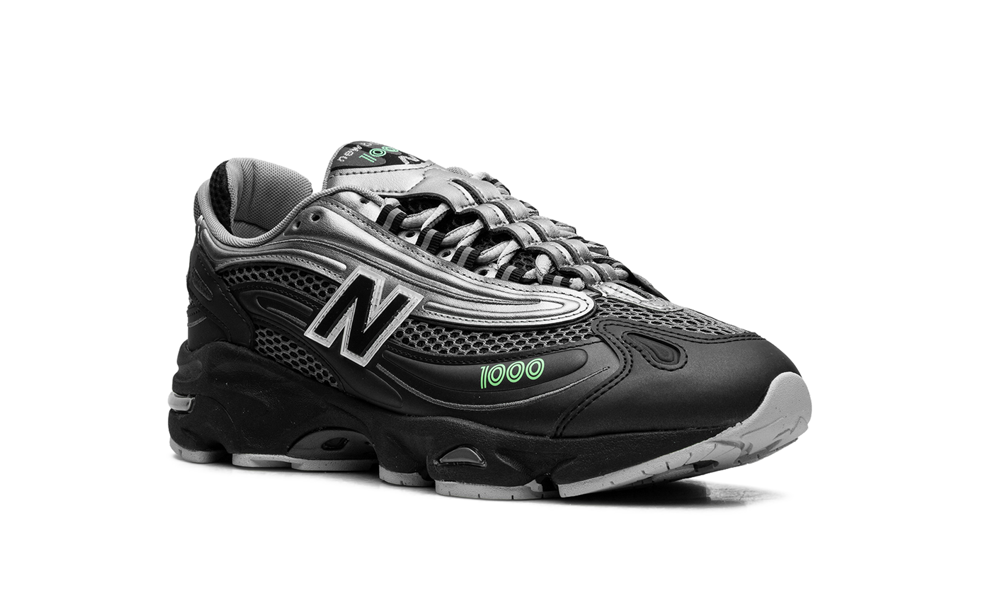 1000 "Dark silver metallic/lime leaf" M1000T