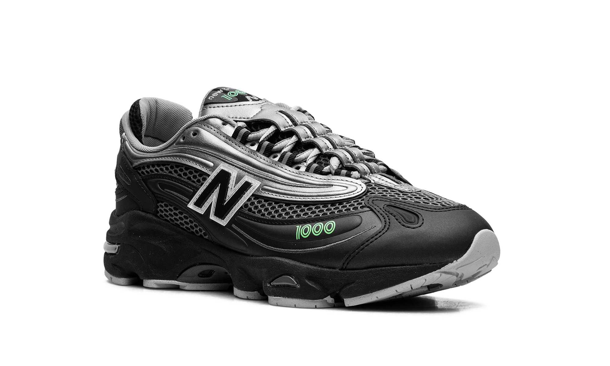 1000 "Dark silver metallic/lime leaf" M1000T