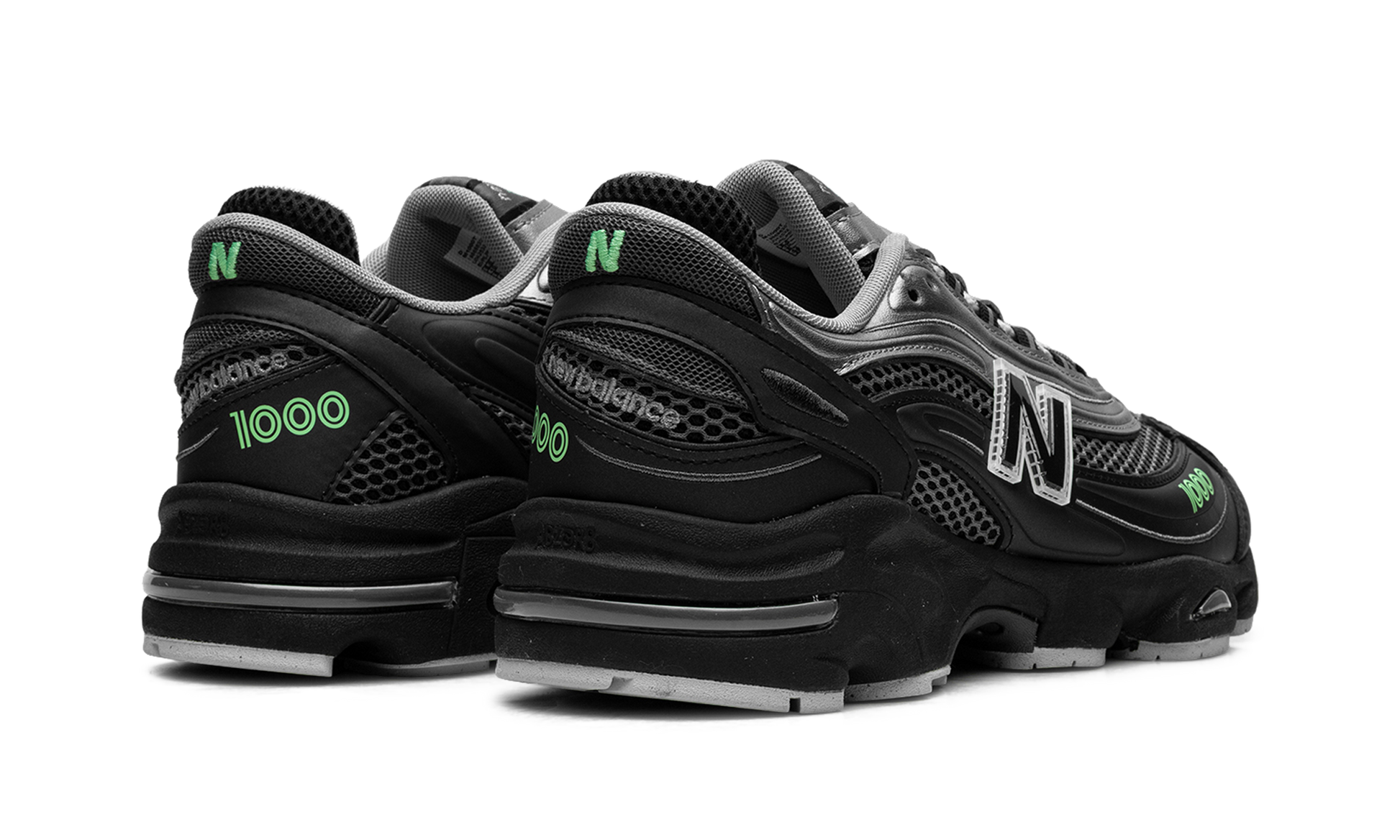 1000 "Dark silver metallic/lime leaf" M1000T