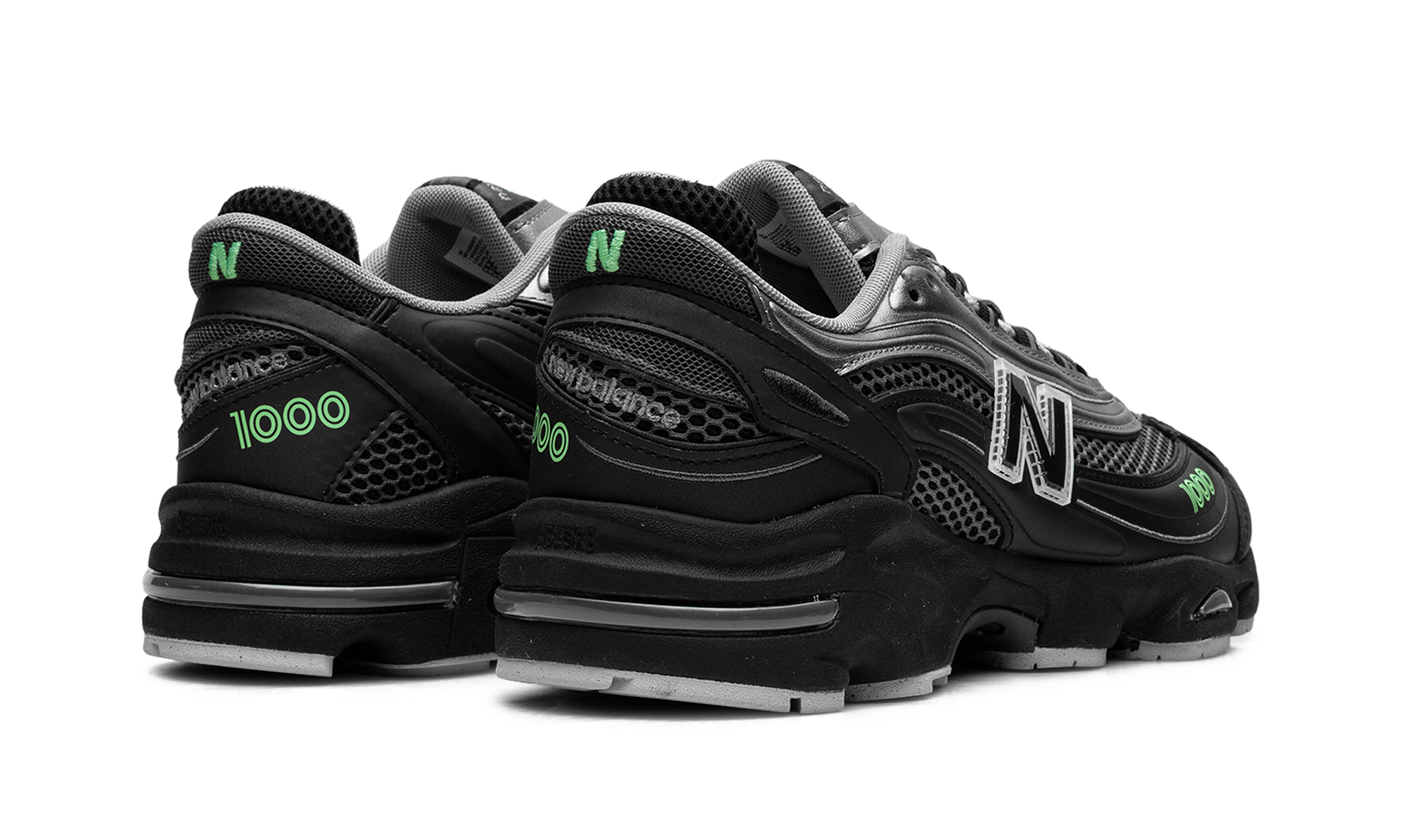 1000 "Dark silver metallic/lime leaf" M1000T