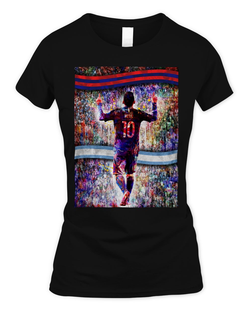Messi Merch Silhouette Crowd Graphic Shirt