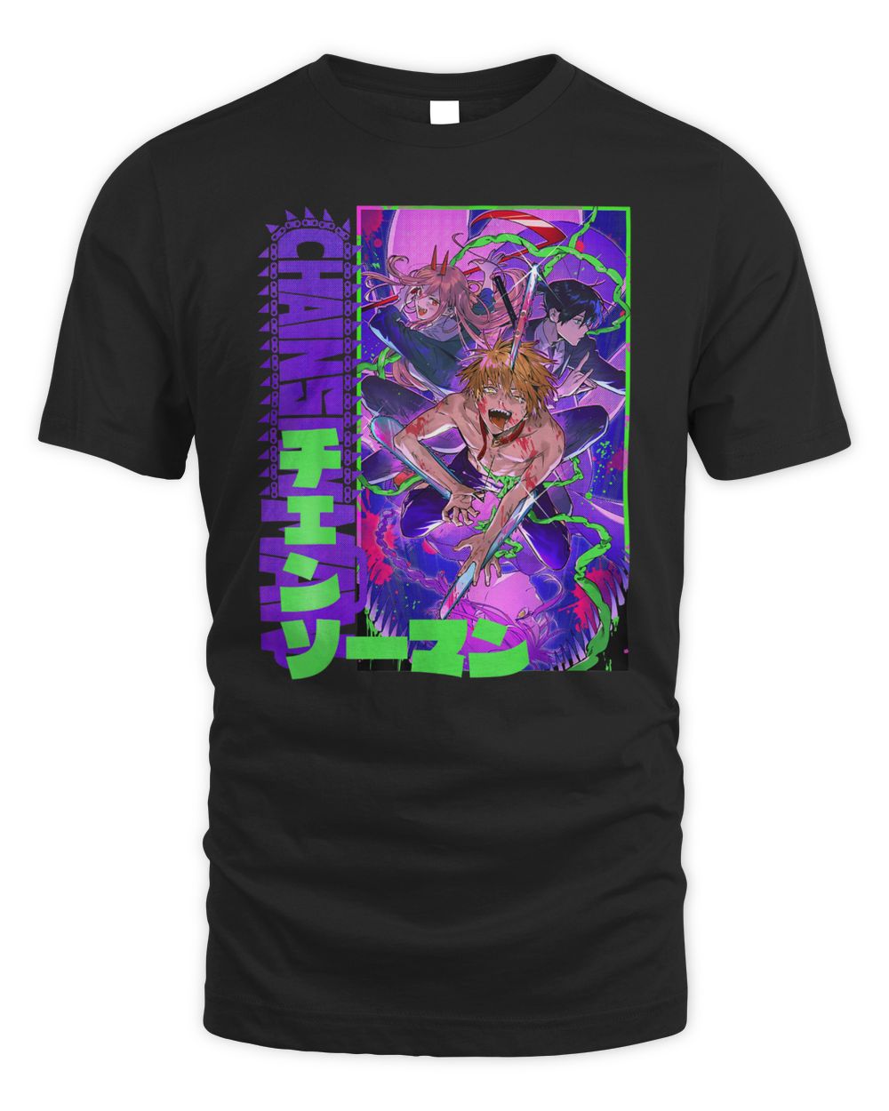 Man Chainsaw Anime Graphic Shirt