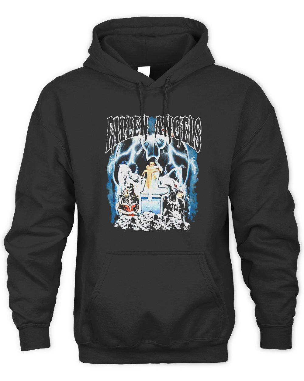 Techwear On Clothing Vintage Lightning Skull Shirt
