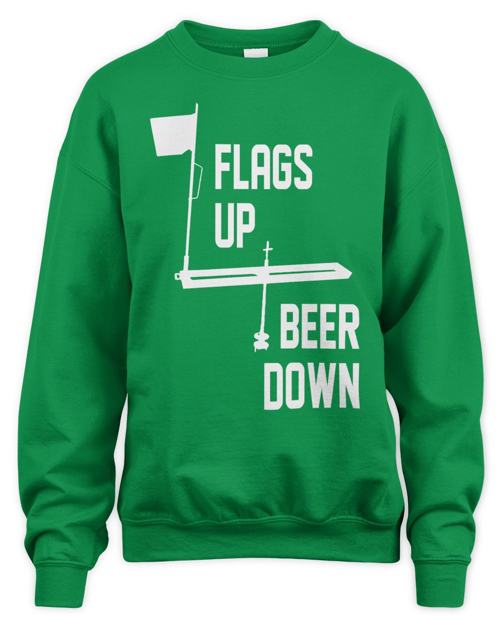 Wisconsin Clothing Company Flags Up Beer Down Shirt