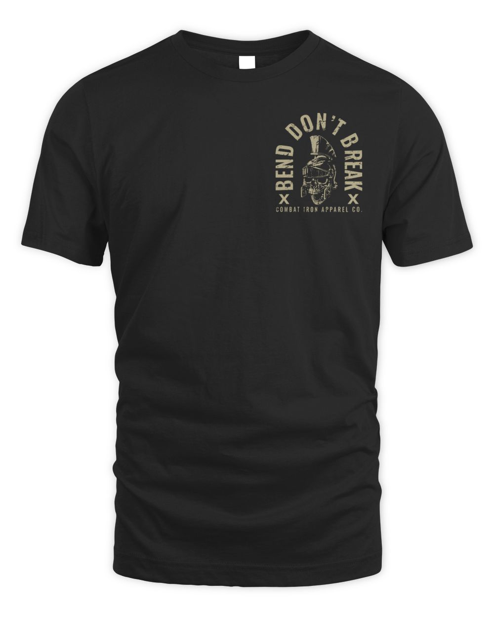Combat Iron Apparel Bend Don't Break - Barbell Skull Shirt