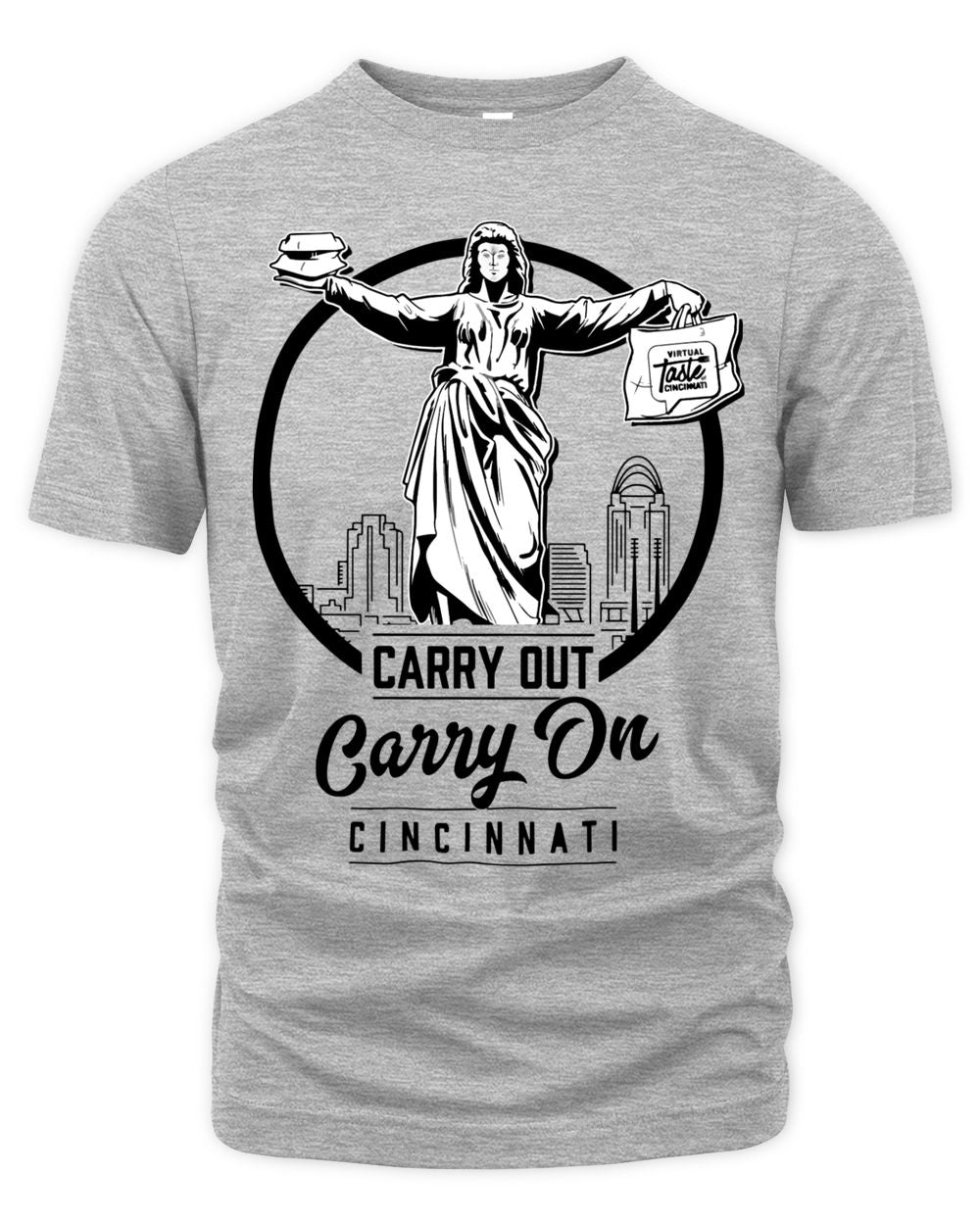 Cincy Shirts Virtual Taste of Cincinnati Carry Out, Carry on Cincinnati Shirt