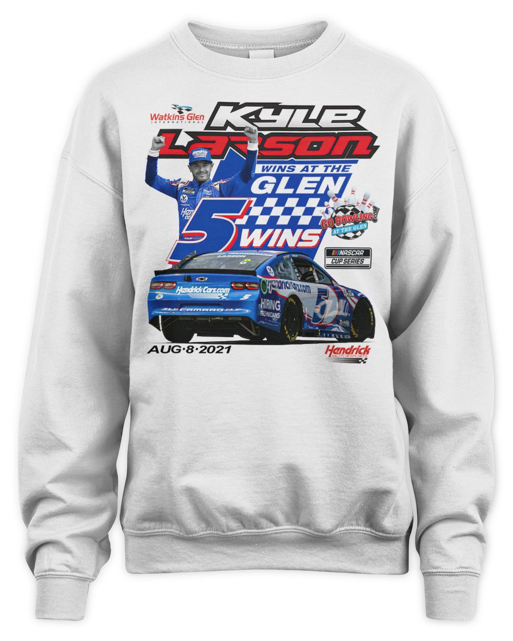 Kyle Larson Checkered Flag 2021 Go Bowling at The Glen Race Win Shirt