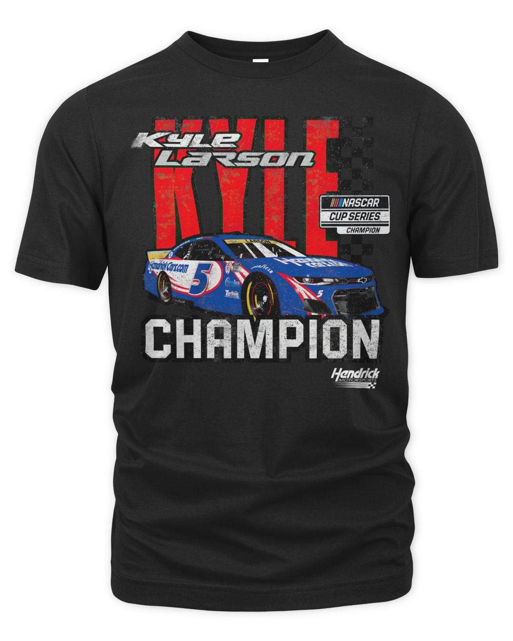 Kyle Larson Hendrick Motorsports Team Collection 2021 Cup Series Champion Vintage Car Shirt
