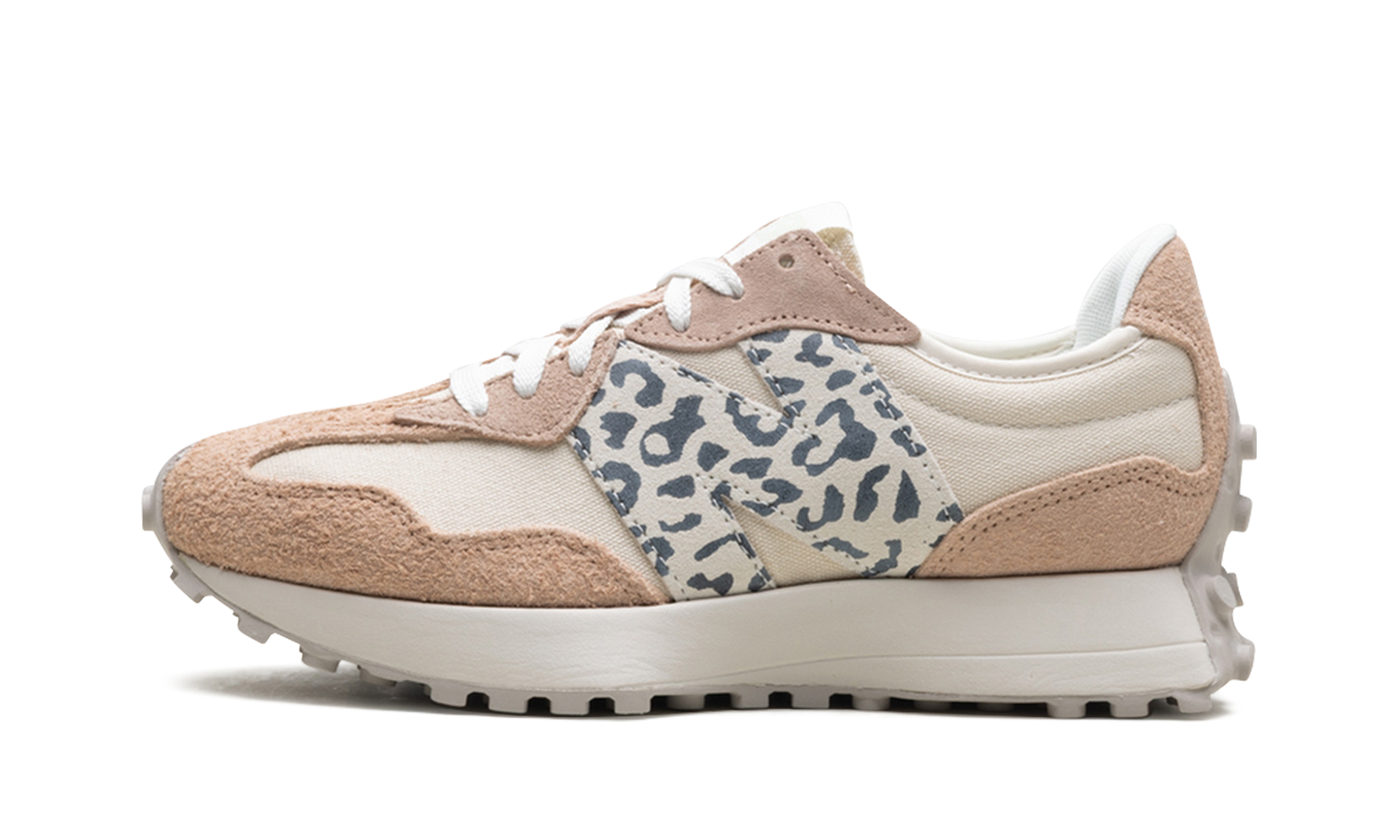327 Women "Flat taupe linen leopard" WS327AQ