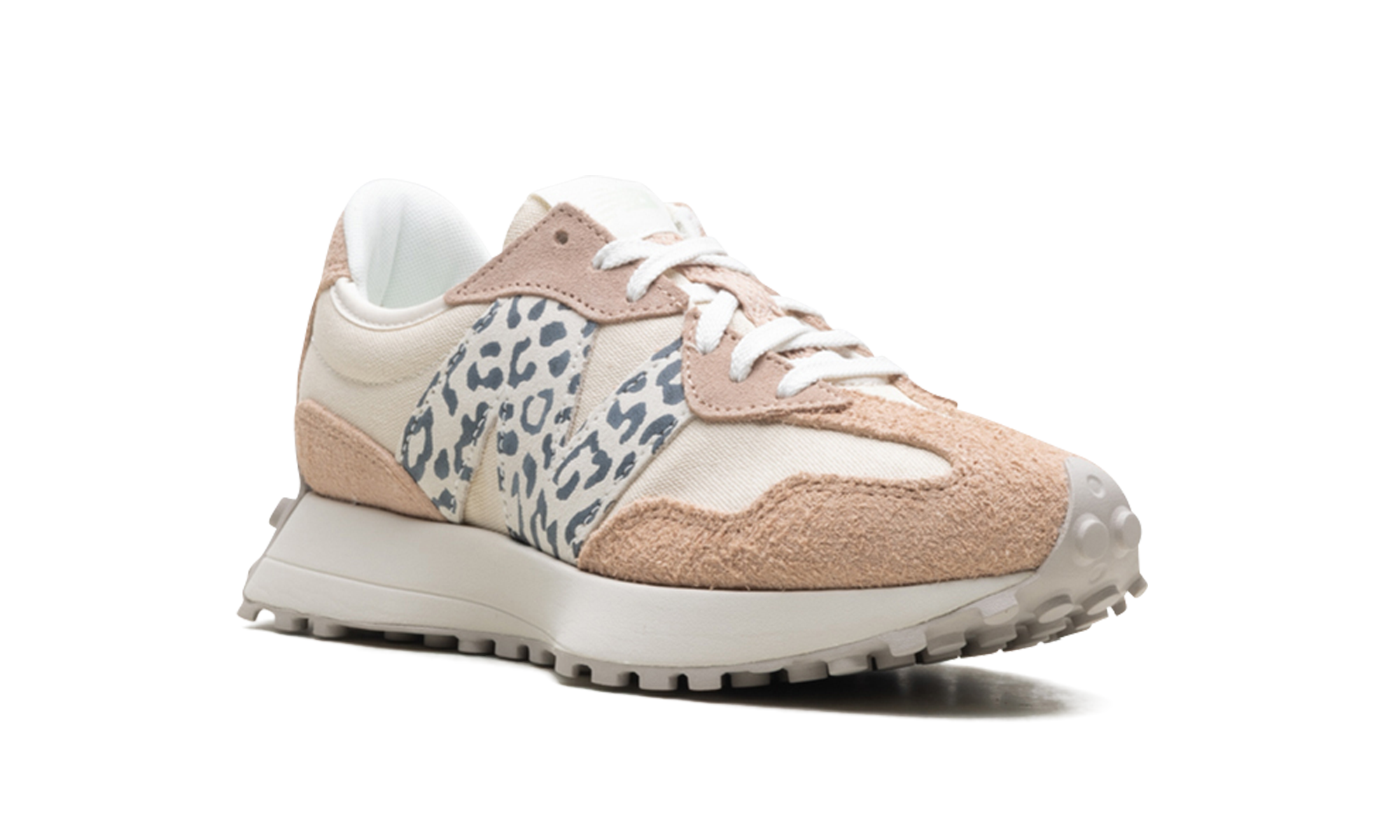 327 Women "Flat taupe linen leopard" WS327AQ