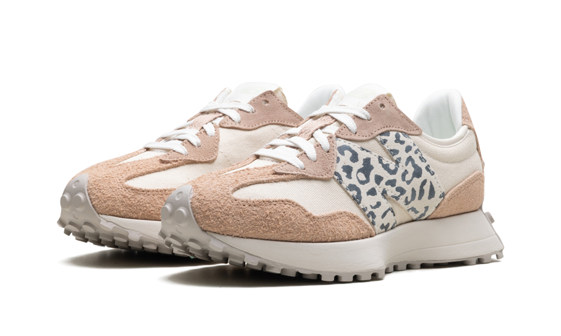 327 Women "Flat taupe linen leopard" WS327AQ