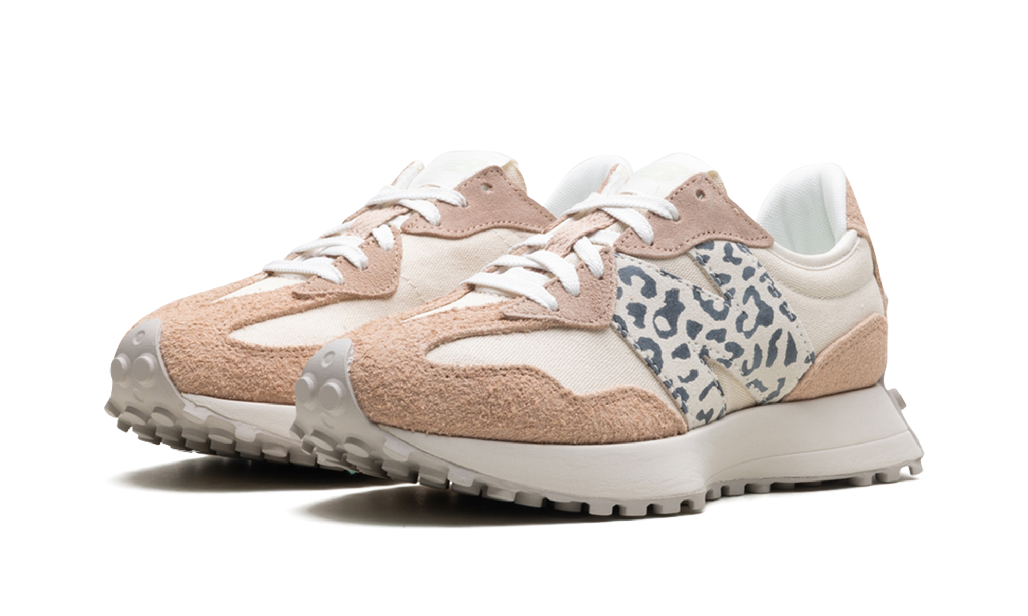 327 Women "Flat taupe linen leopard" WS327AQ