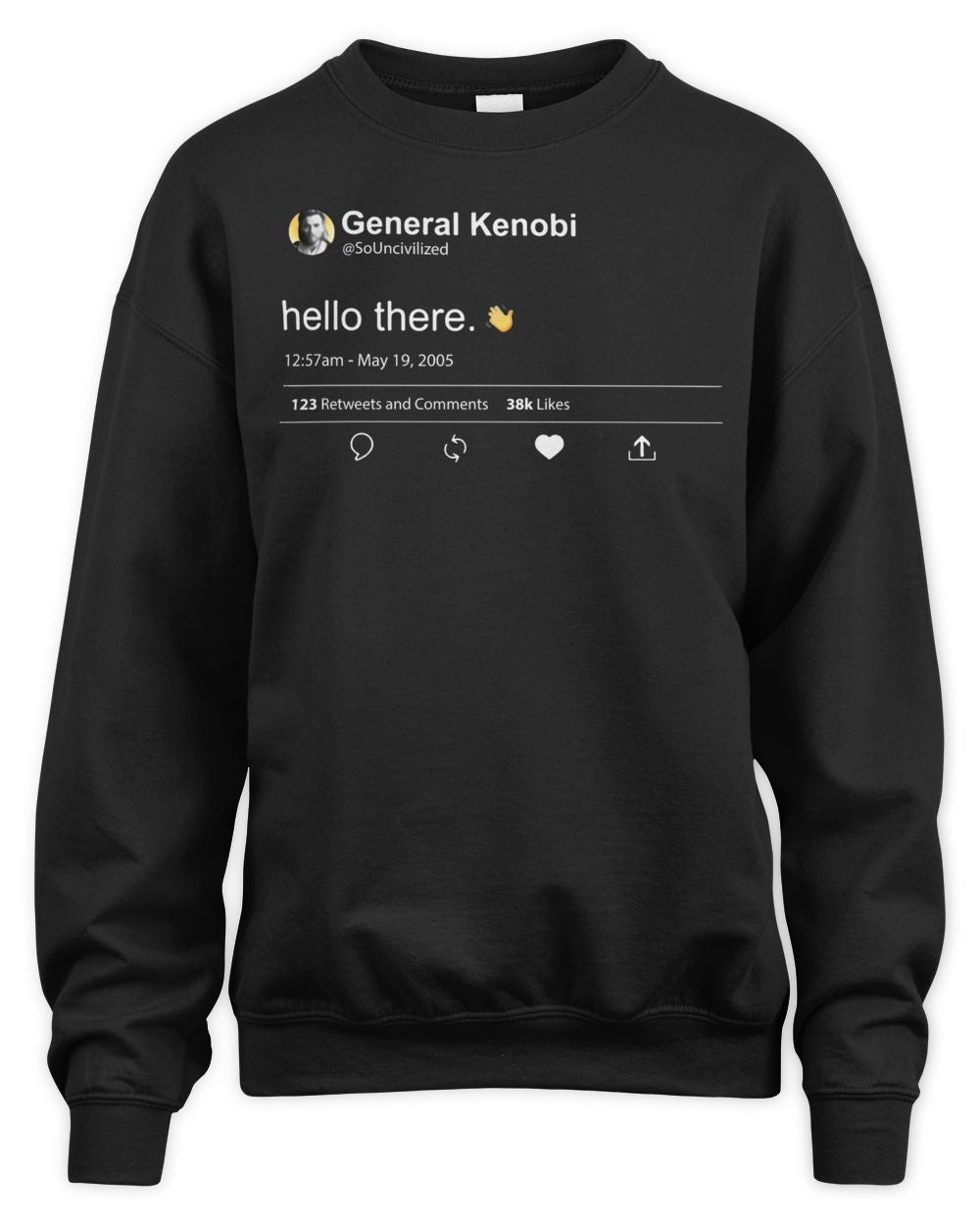 Friday Apparel Hello There Kenobi Tweet Shirt