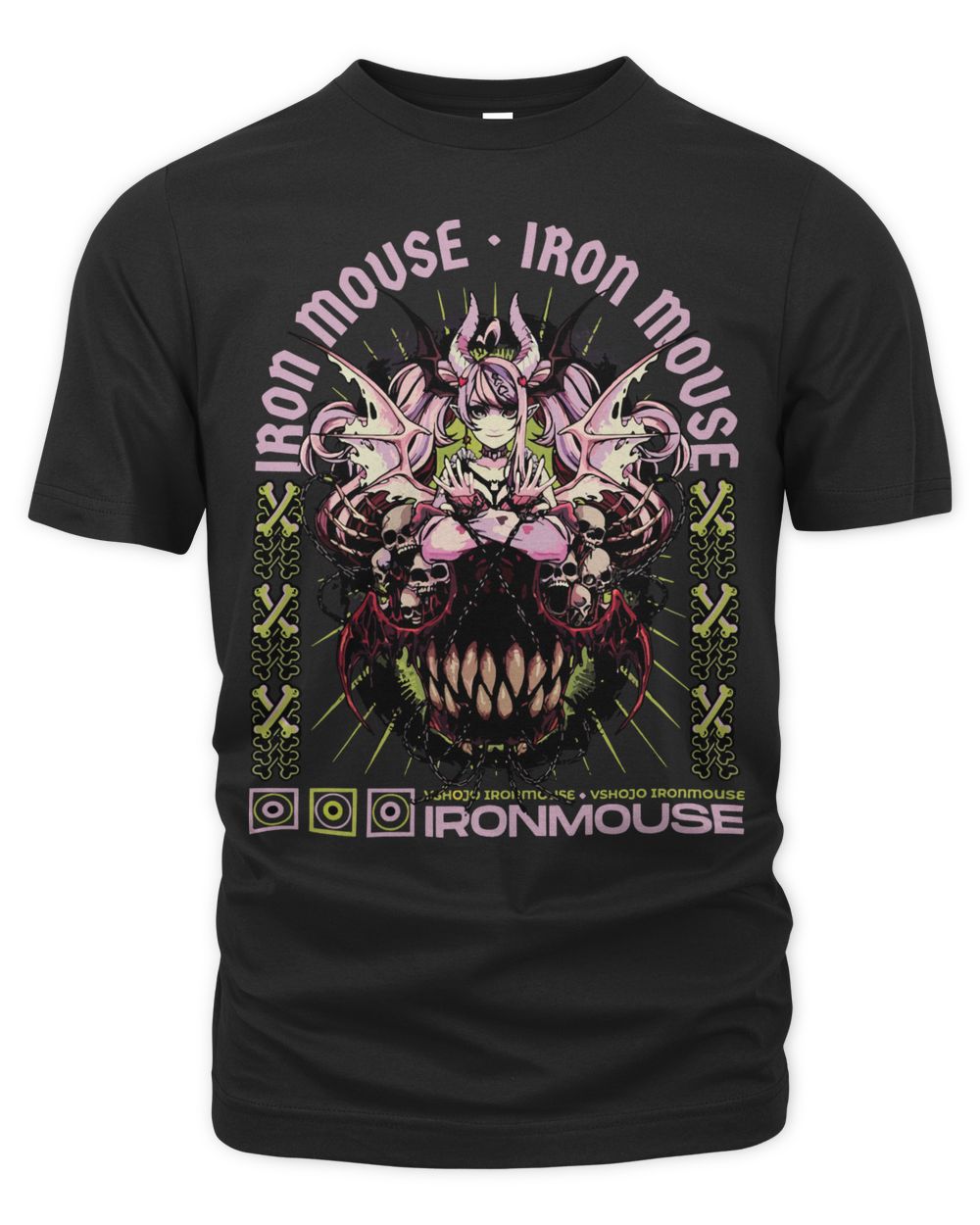 Ironmouse Merch Skull Vshojo Shirt