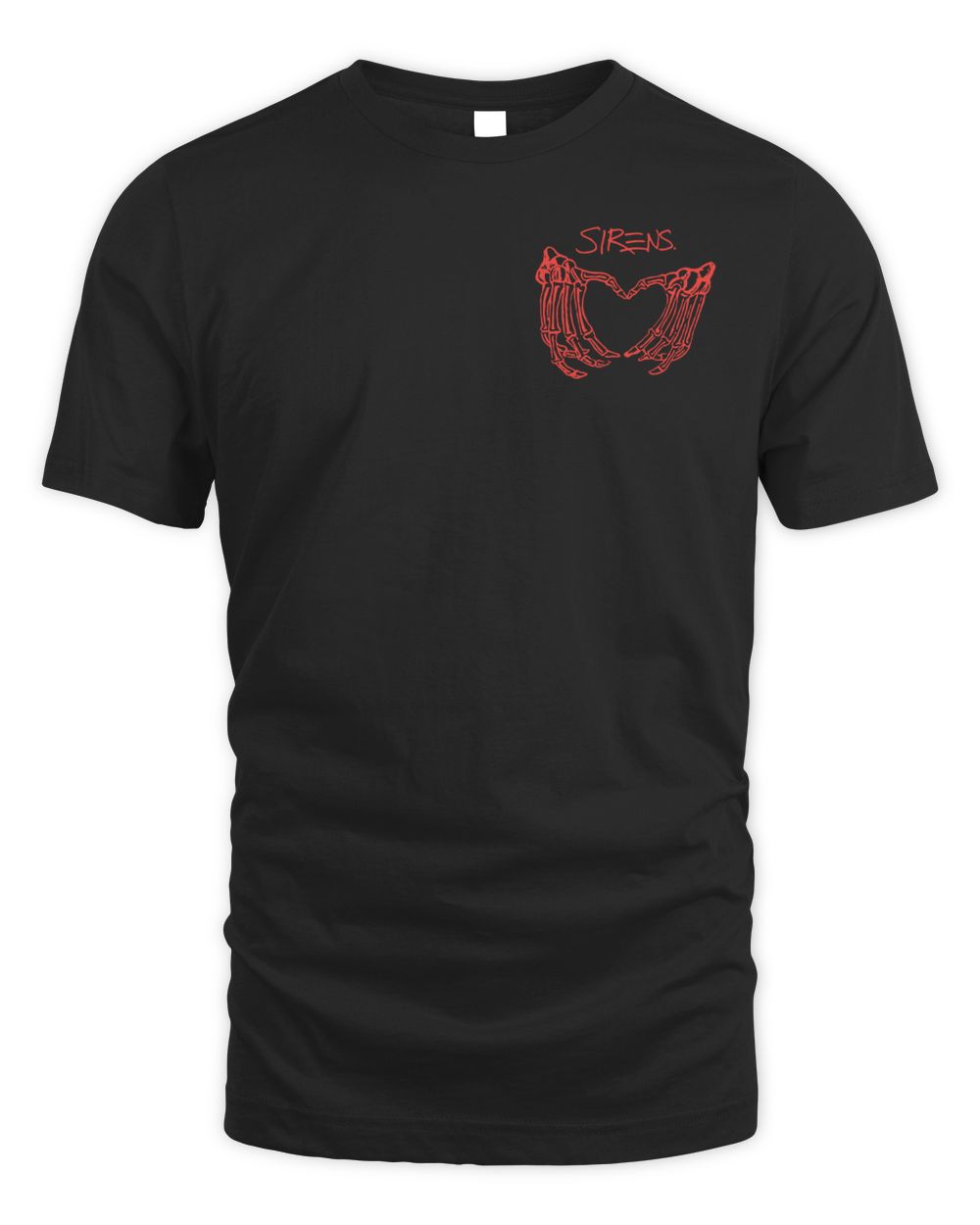 Sleeping With Sirens Merch Skeleton Heart Shirt