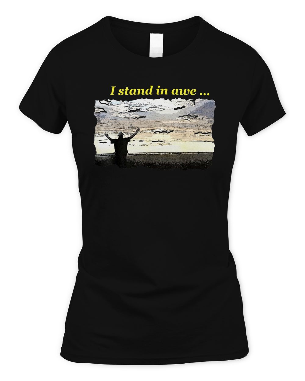 Chaplain Russ Arms Raised I Stand In Awe Shirt