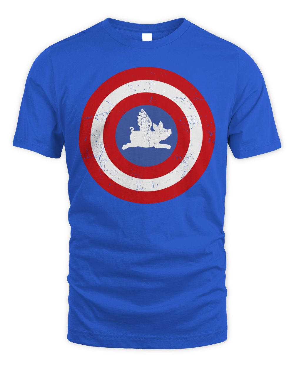 Cincy Shirts Captain USA Flying Pig Shield Shirt