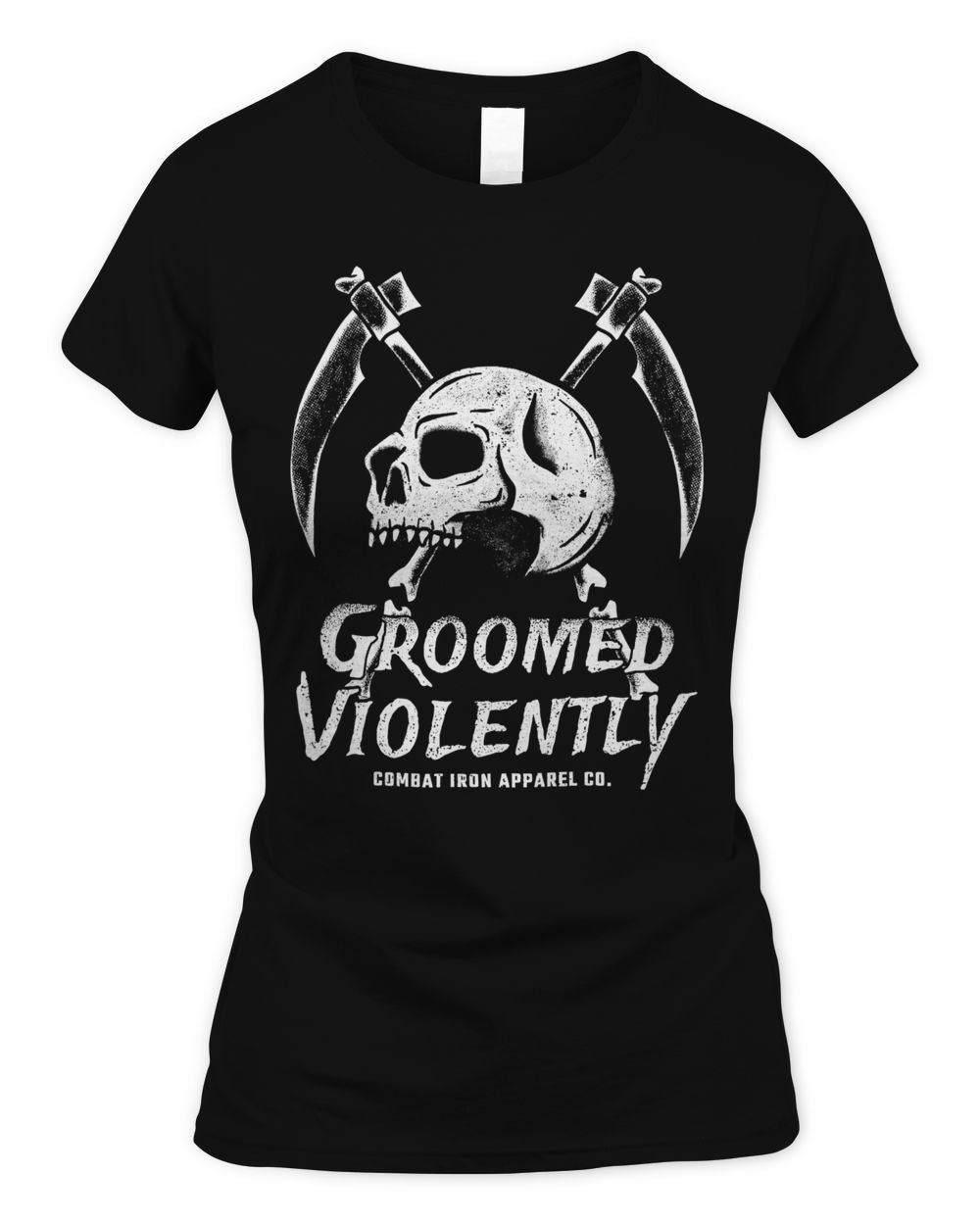 Combat Iron Apparel Groomed Violently Skull Shirt