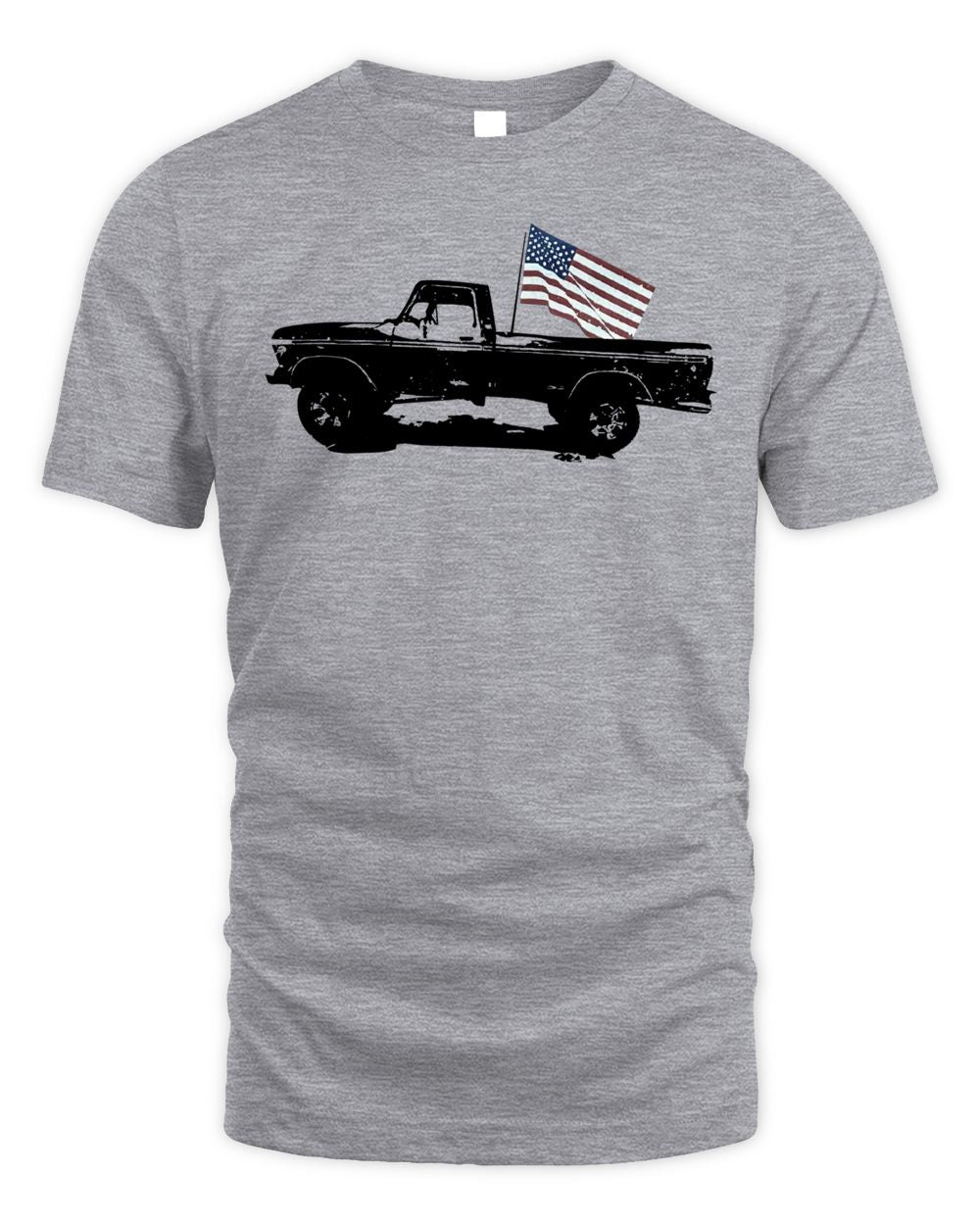Red White and Blue Apparel American Flag Pickup Truck Shirt