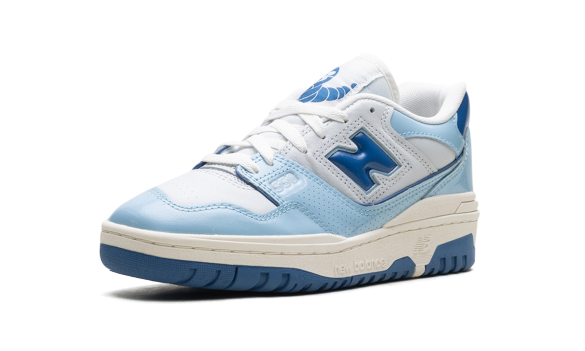 550 "Patent - white / powder blue" BB550YKE