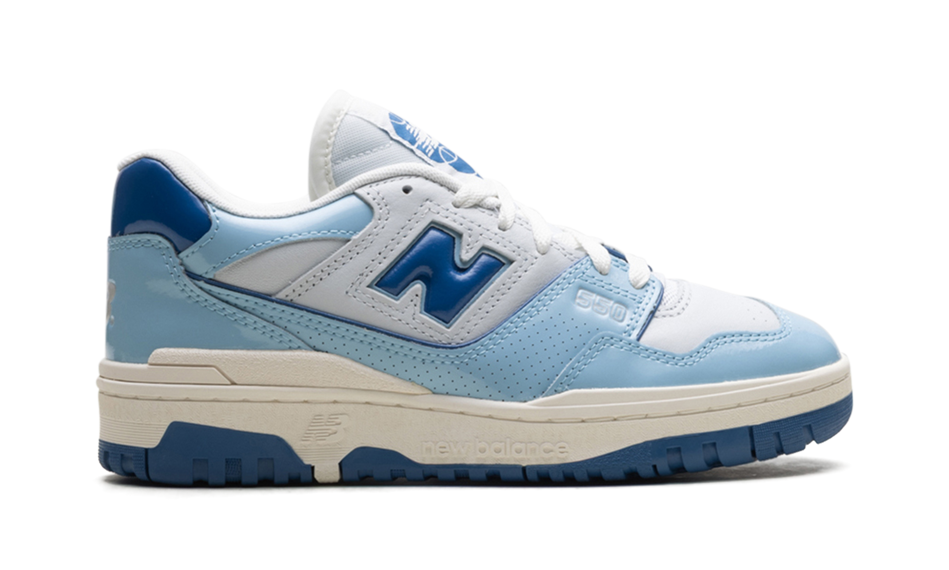 550 "Patent - white / powder blue" BB550YKE