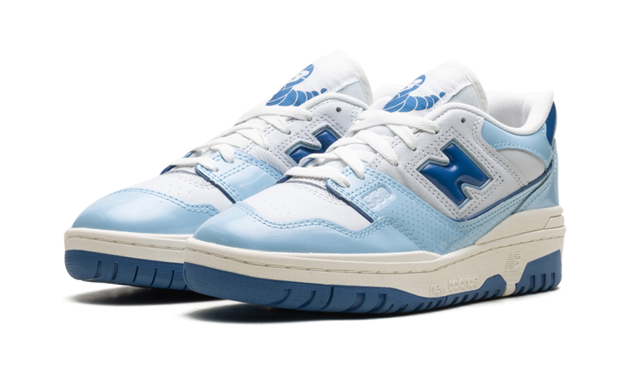 550 "Patent - white / powder blue" BB550YKE