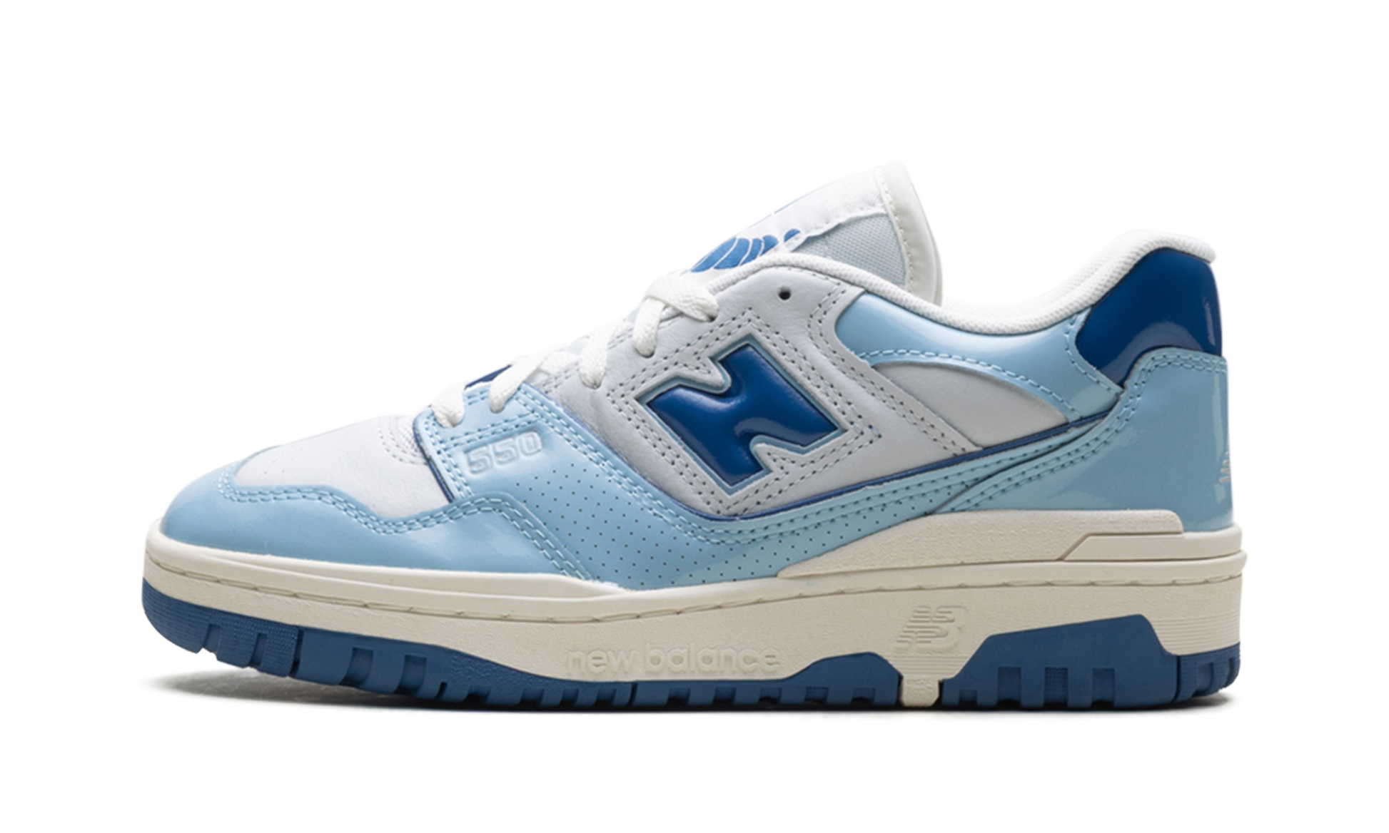550 "Patent - white / powder blue" BB550YKE