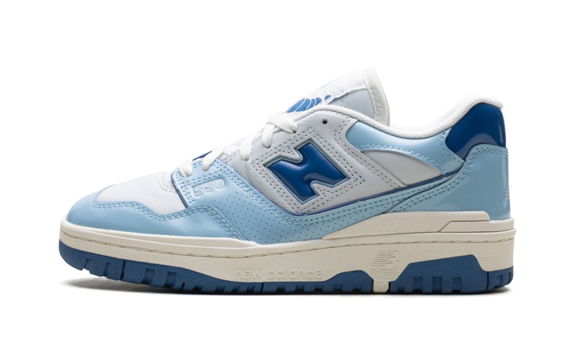 550 "Patent - white / powder blue" BB550YKE