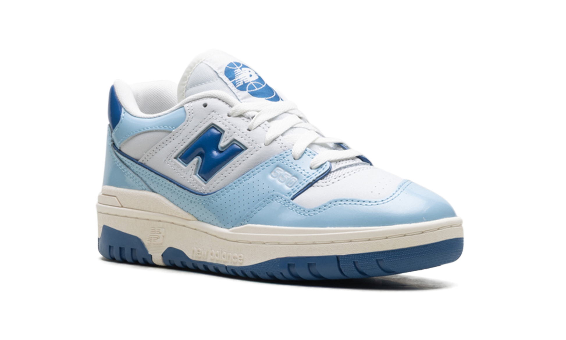 550 "Patent - white / powder blue" BB550YKE