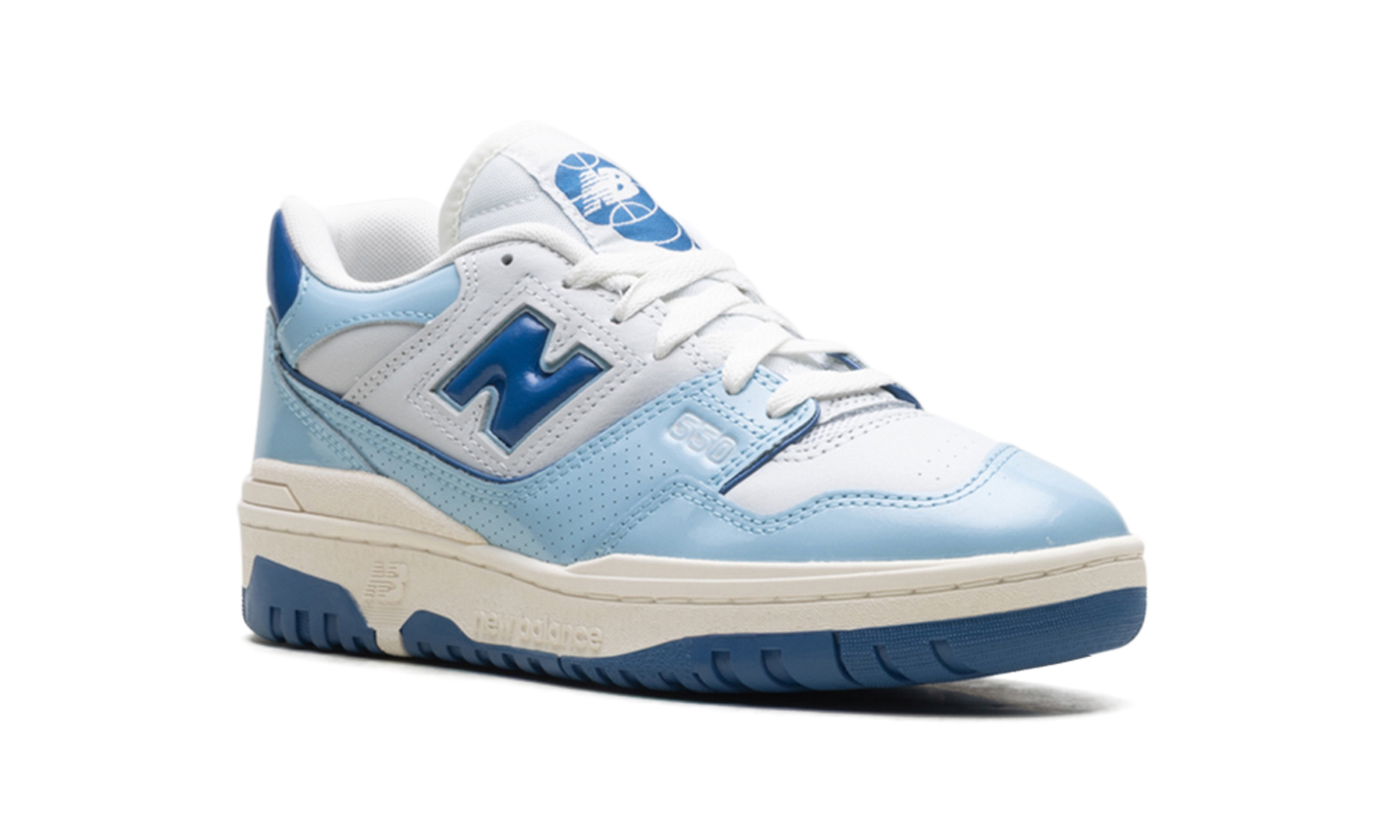 550 "Patent - white / powder blue" BB550YKE