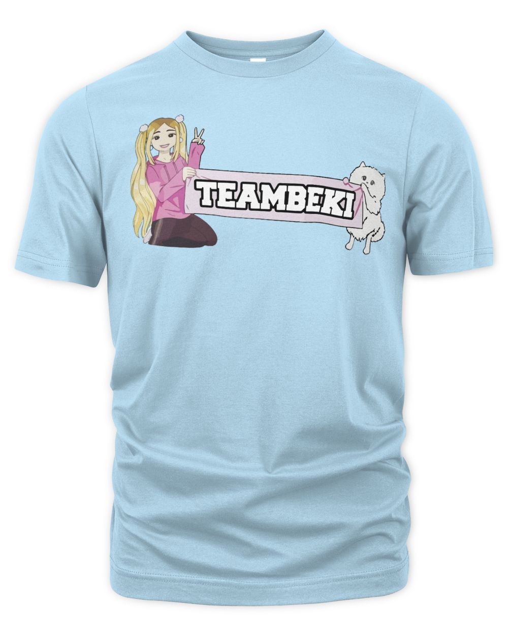 Rebekah Wing Merch Team Beki Bleu Ciel Shirt