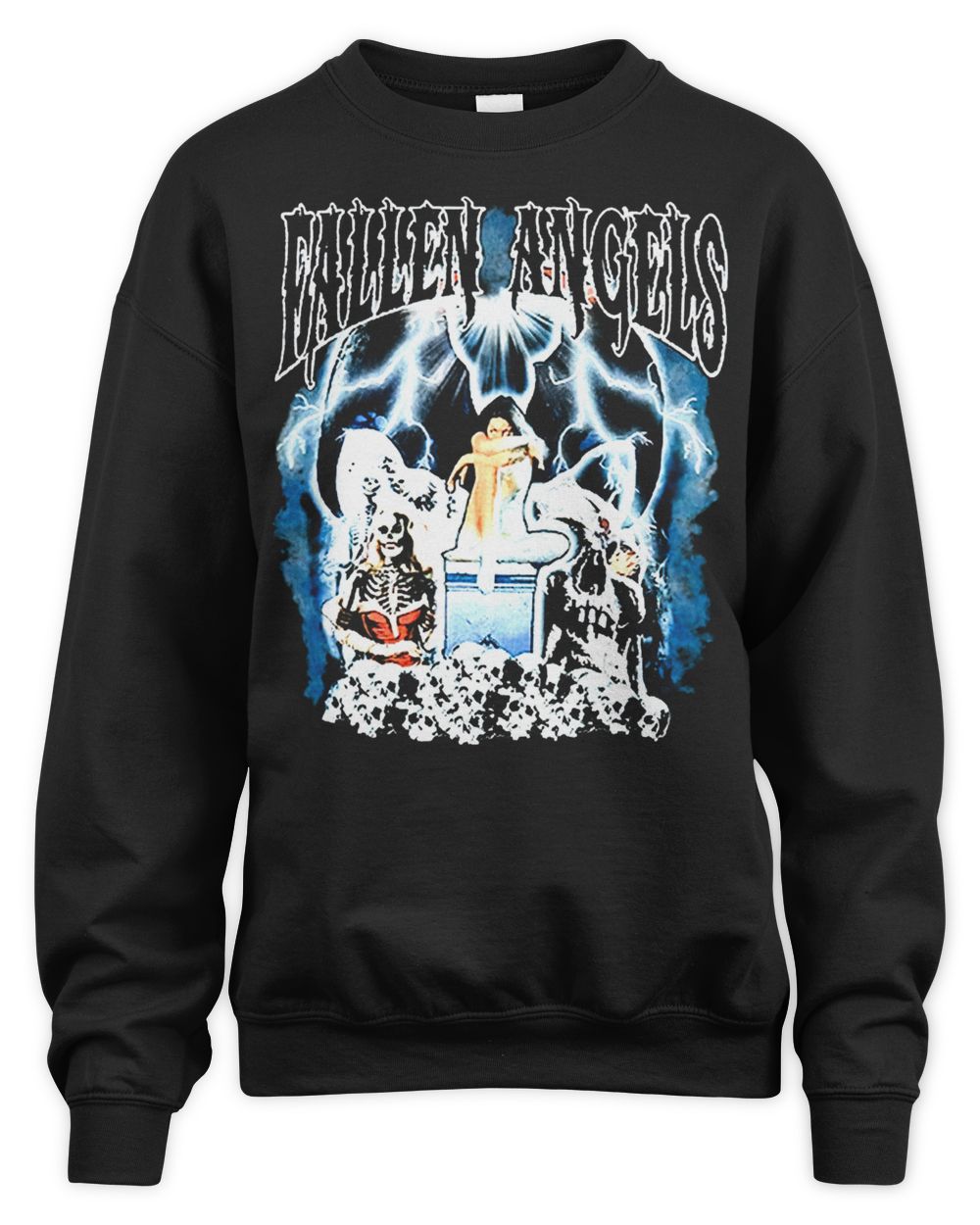 Techwear On Clothing Vintage Lightning Skull Shirt