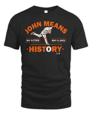 Orioles John Means History Shirt