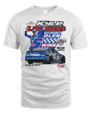 Kyle Larson Checkered Flag 2021 Go Bowling at The Glen Race Win Shirt