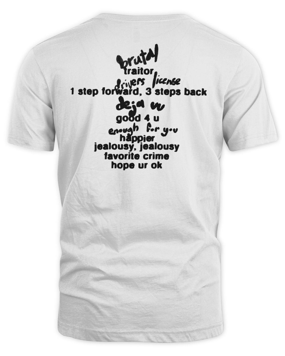 Olivia Rodrigo Merch Sour Tracklist Shirt