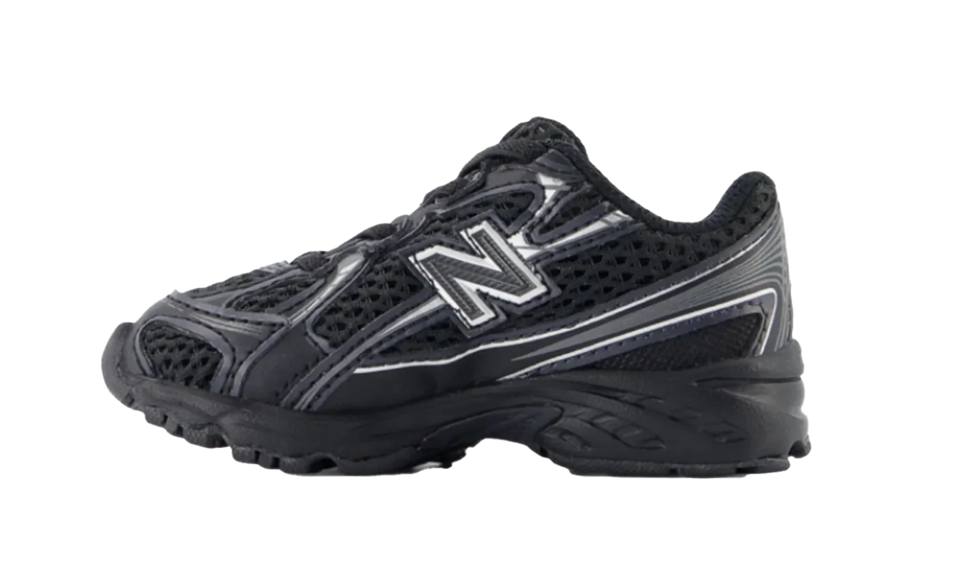 740 Bungee Lace (td) "Black Silver Metallic"