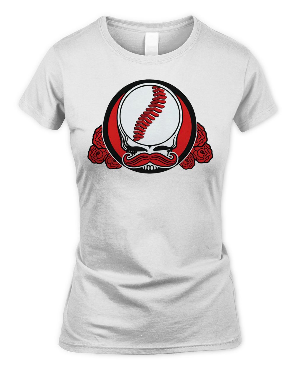 Cincy Shirts Mr. Dead Red - Grateful Dead Cincy Baseball Shirt