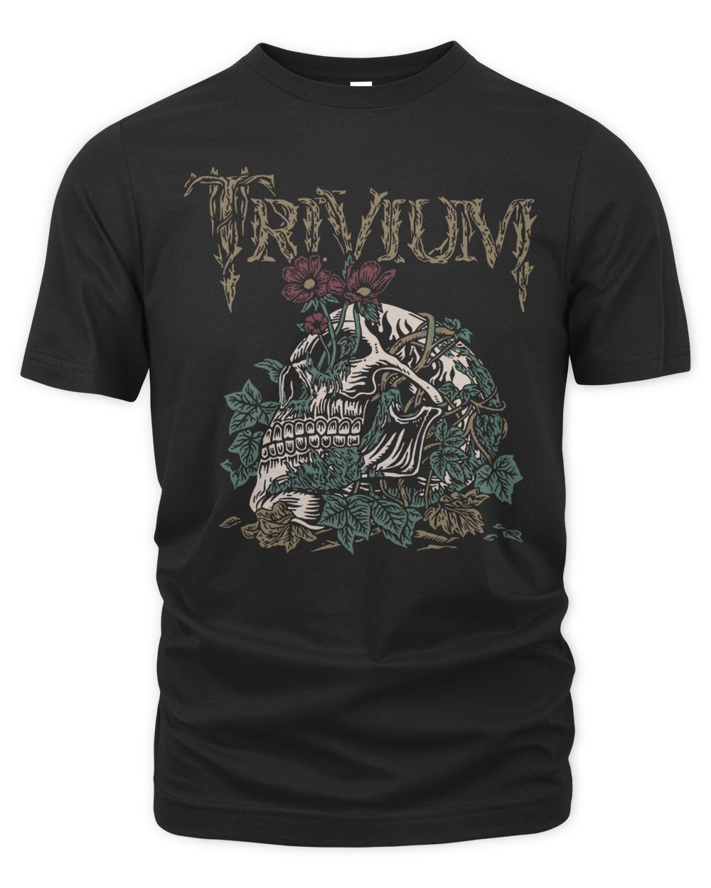 Trivium Merch Skelly Flower Shirt