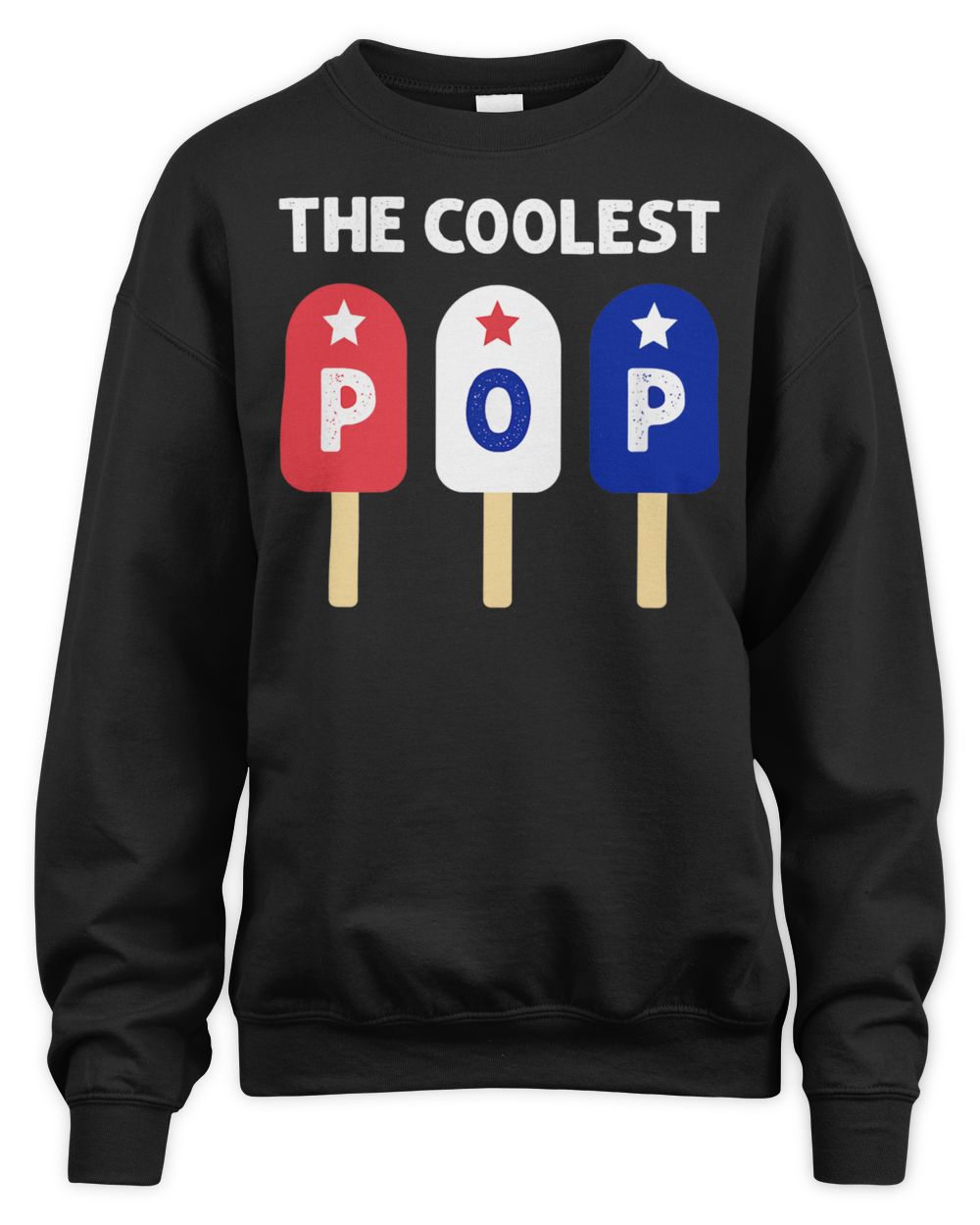 Mens The Coolest Pop Patriotic Red White Blue Popsicle Dad Men Shirt