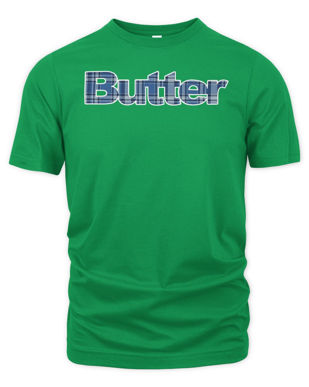 Butter Clothing Plaid Applique Logo Shirt