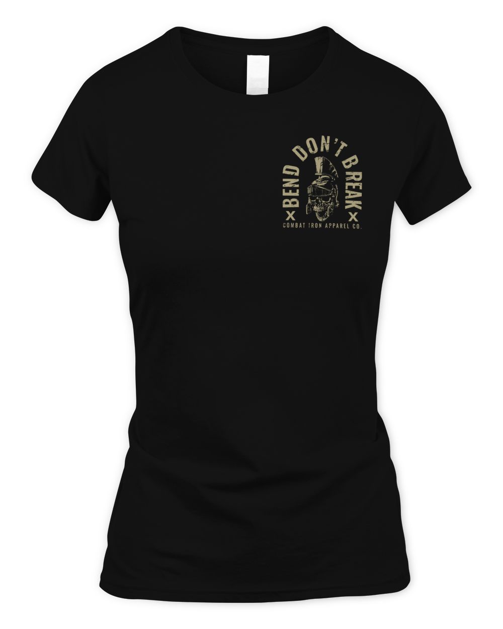 Combat Iron Apparel Bend Don't Break - Barbell Skull Shirt